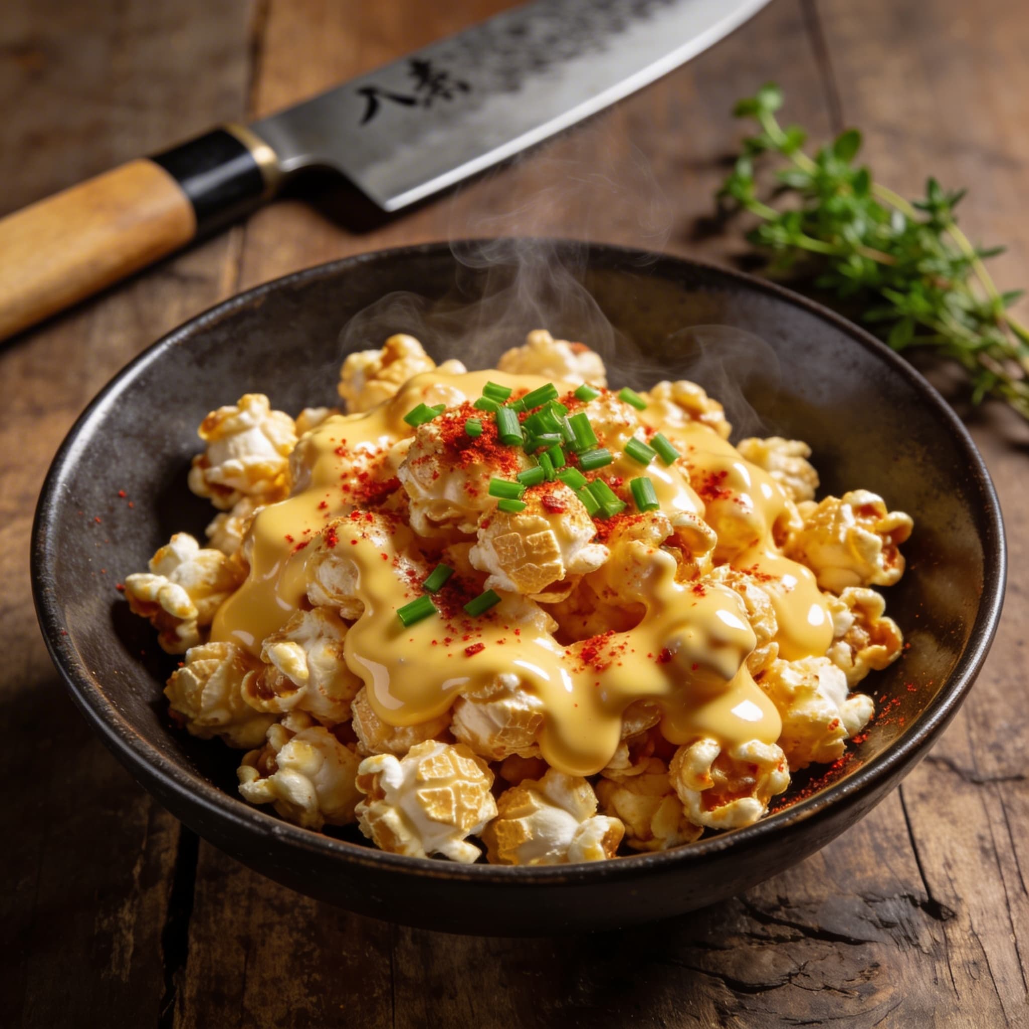 Smoked Tallow Hollandaise Popcorn