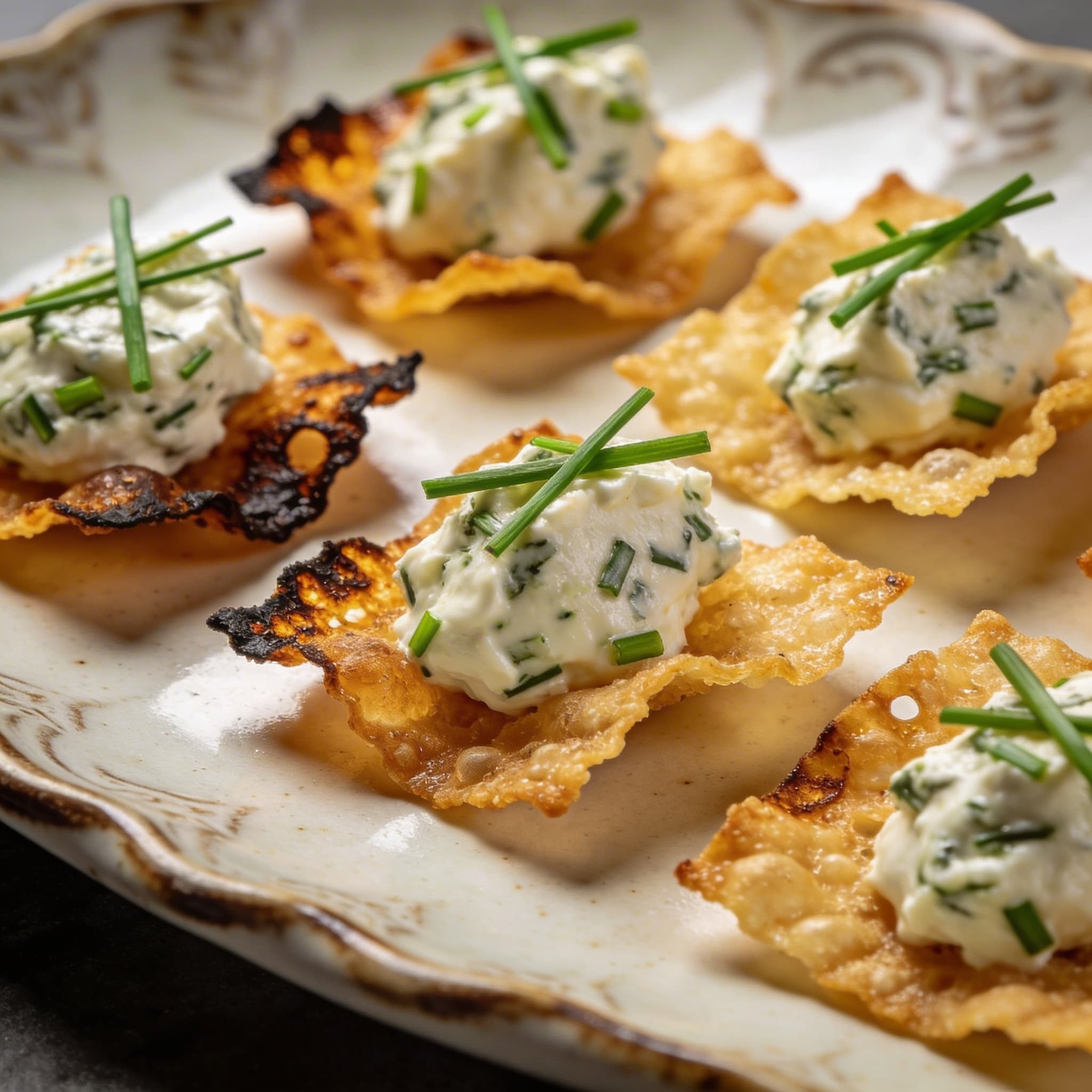 Smoked Parmesan & Chive Frico Snaps