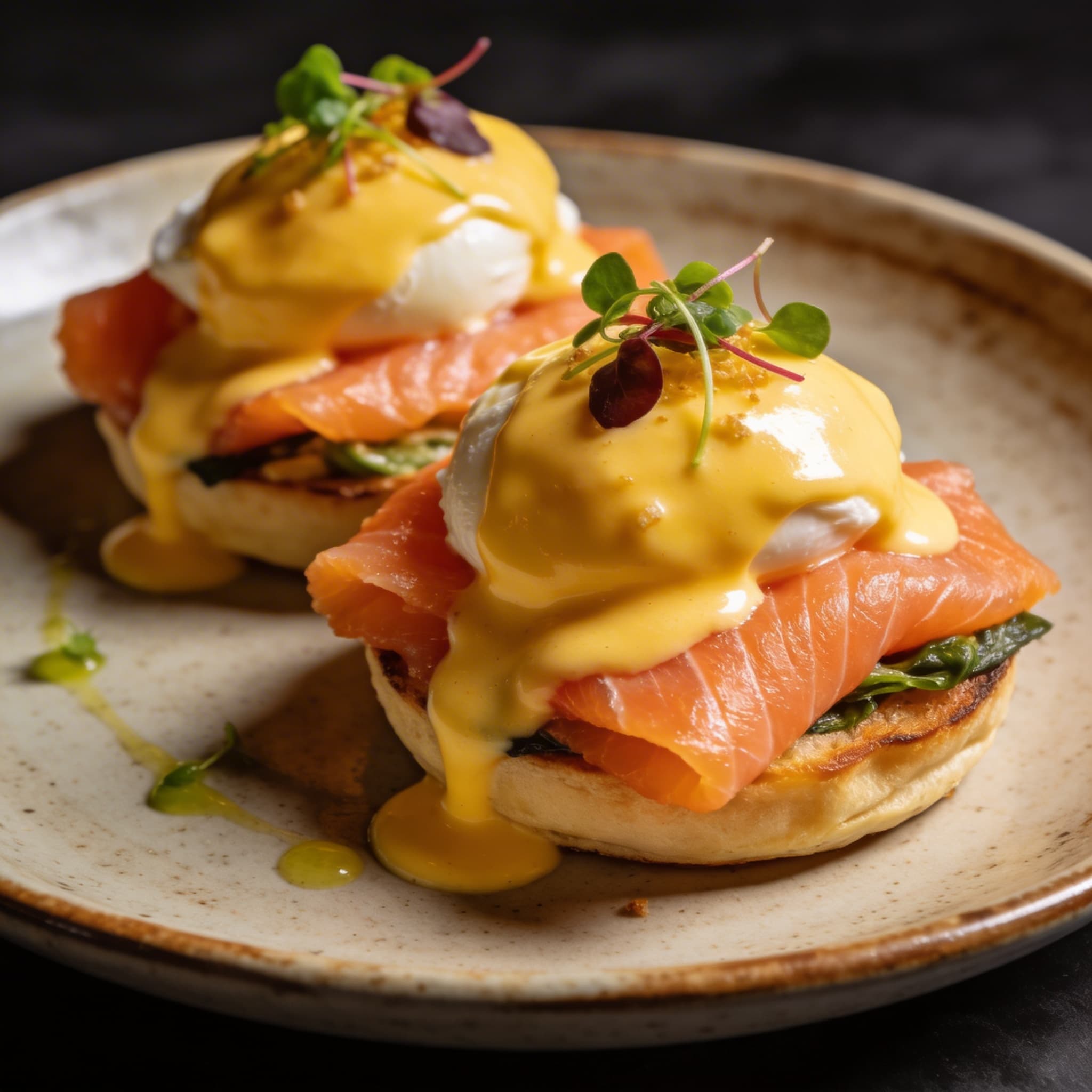 Smoked Salmon Benedict with High-Viscosity Hollandaise
