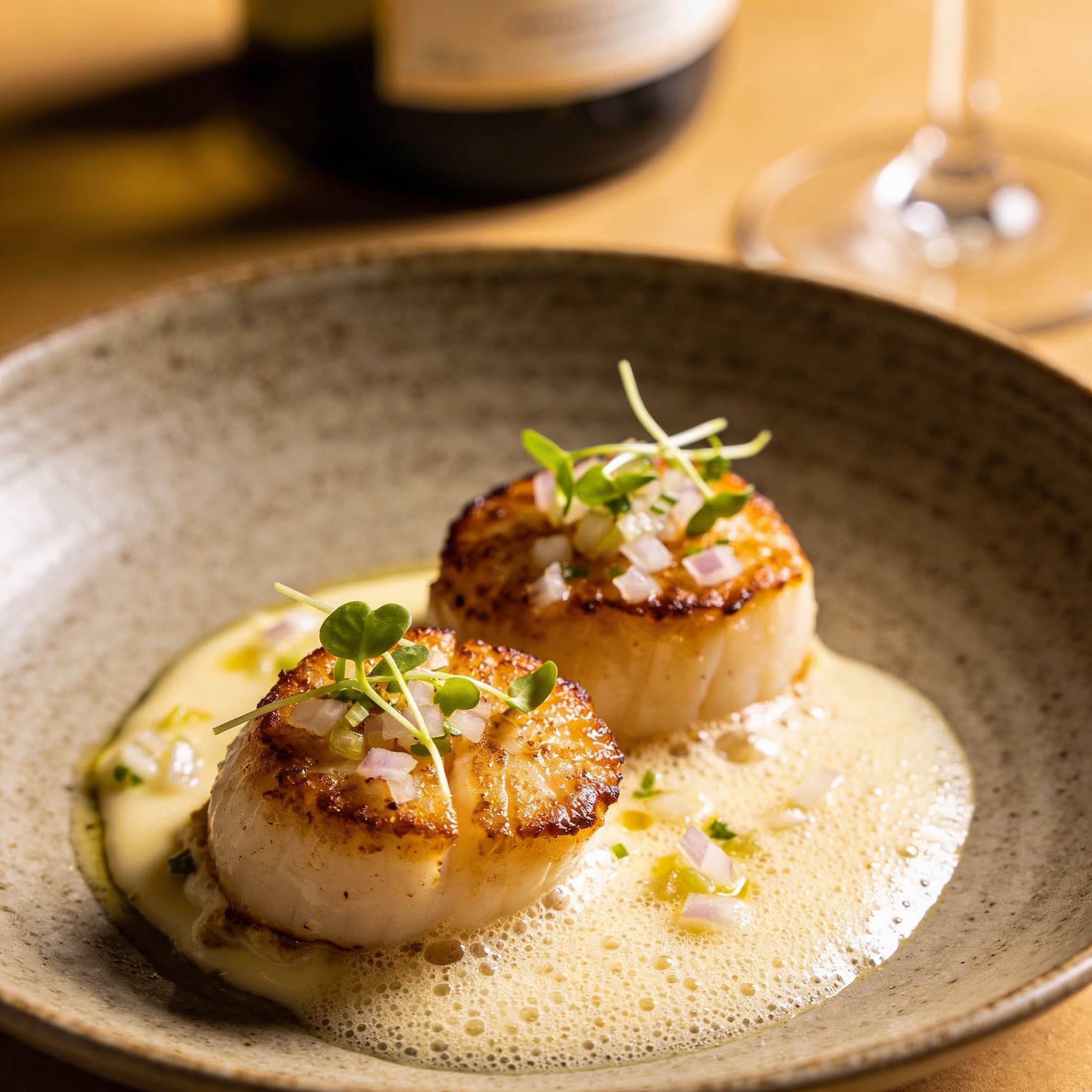 Pan-Seared Scallops with Champagne Beurre Blanc
