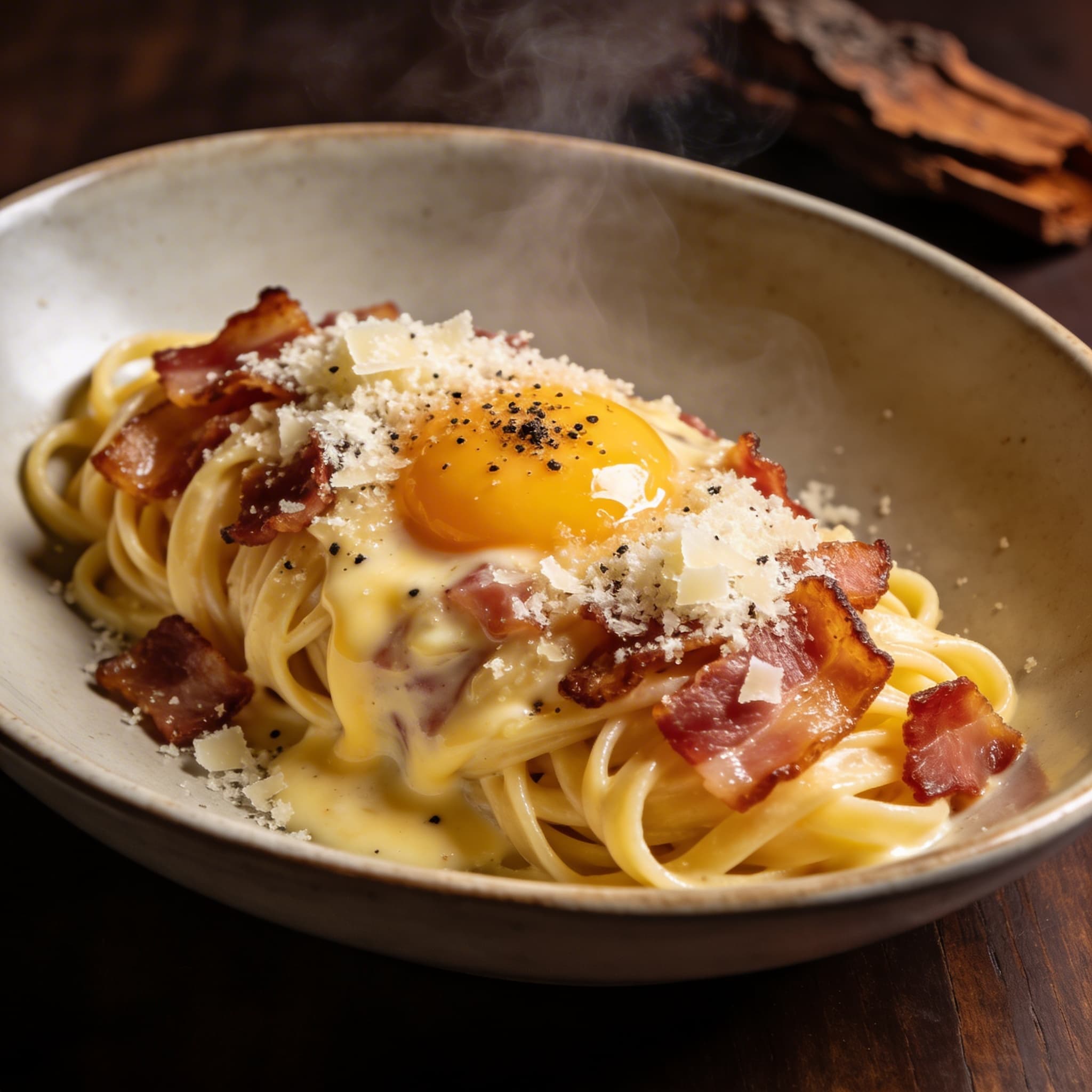 Cold-Smoked Guanciale Breakfast Carbonara