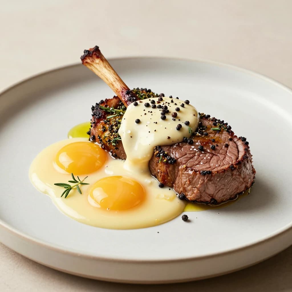 Smoked Venison Backstrap with Peppercorn Bearnaise