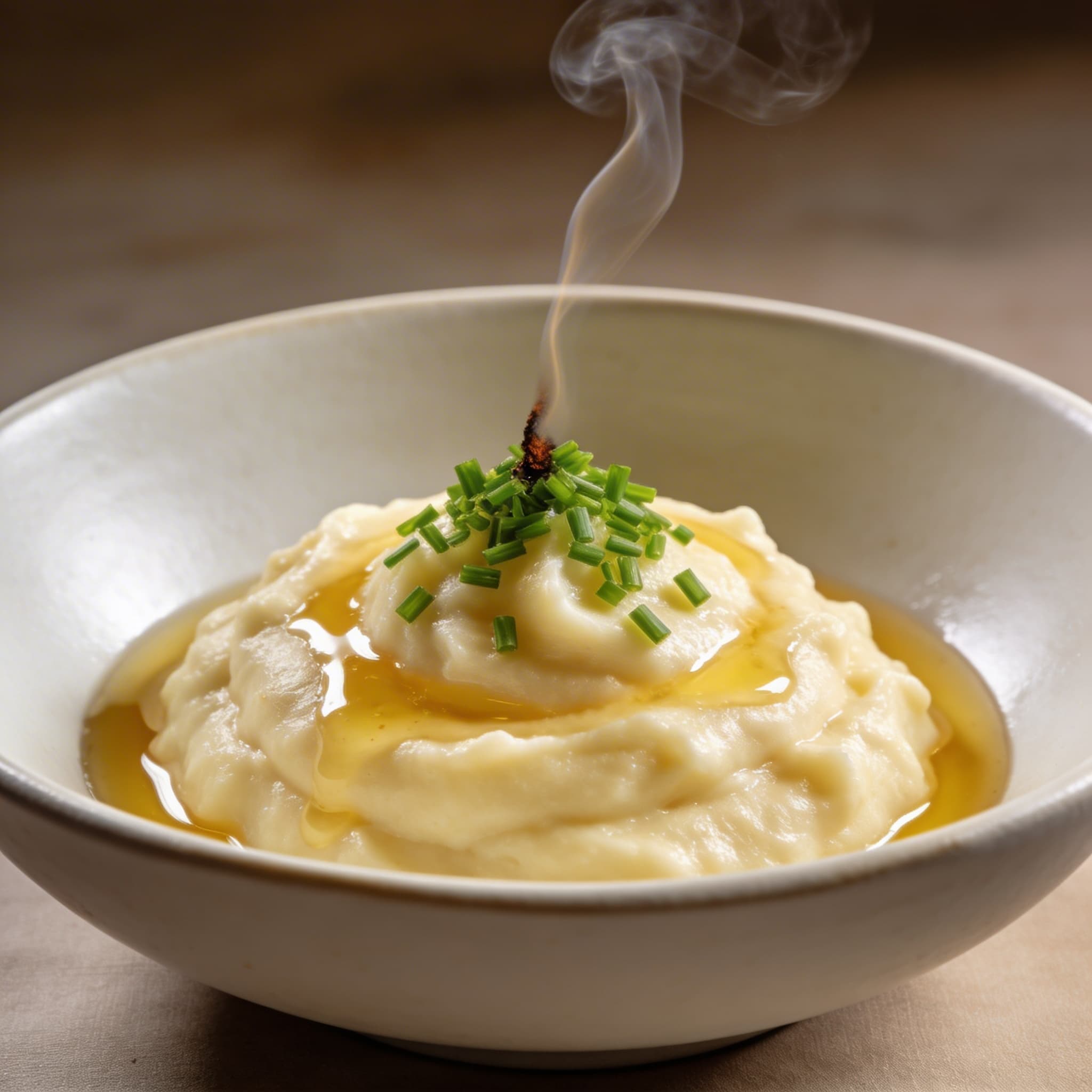 Cold-Smoked Pommes Purée with Beurre Blanc