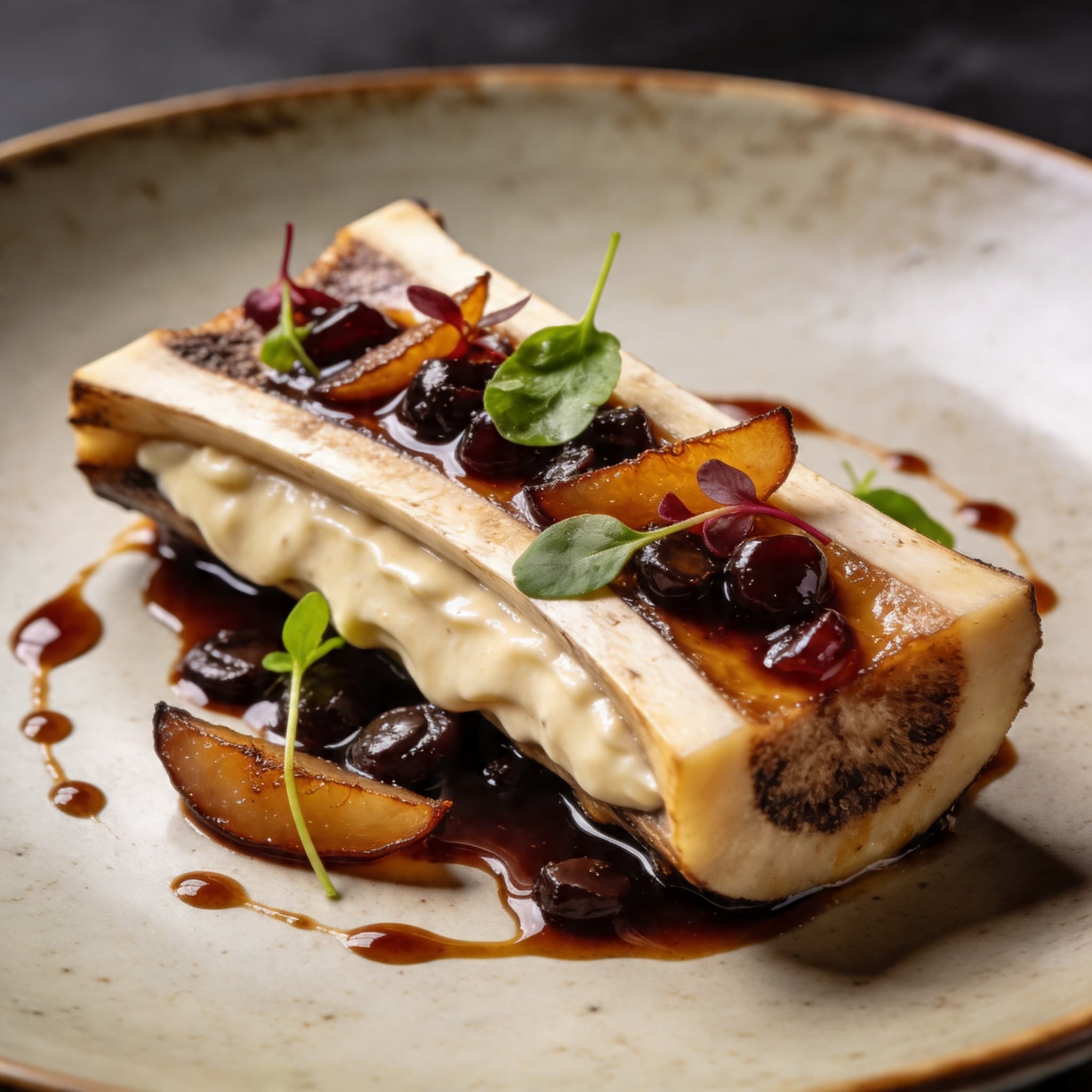 Cold-Smoked Marrow Mousse with Espresso Agrodolce