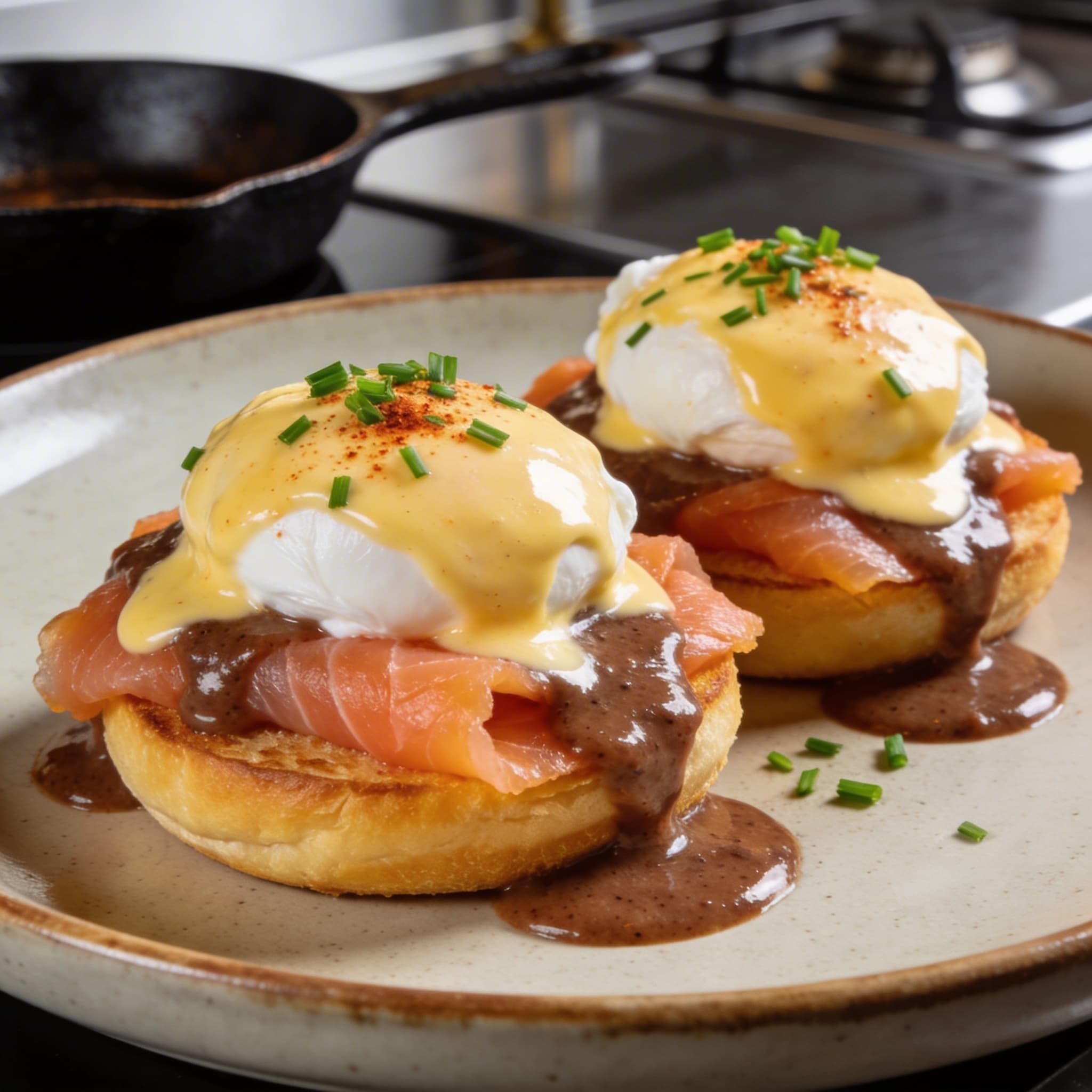 Smoked Tallow Hollandaise & Atlantic Salmon Benedict