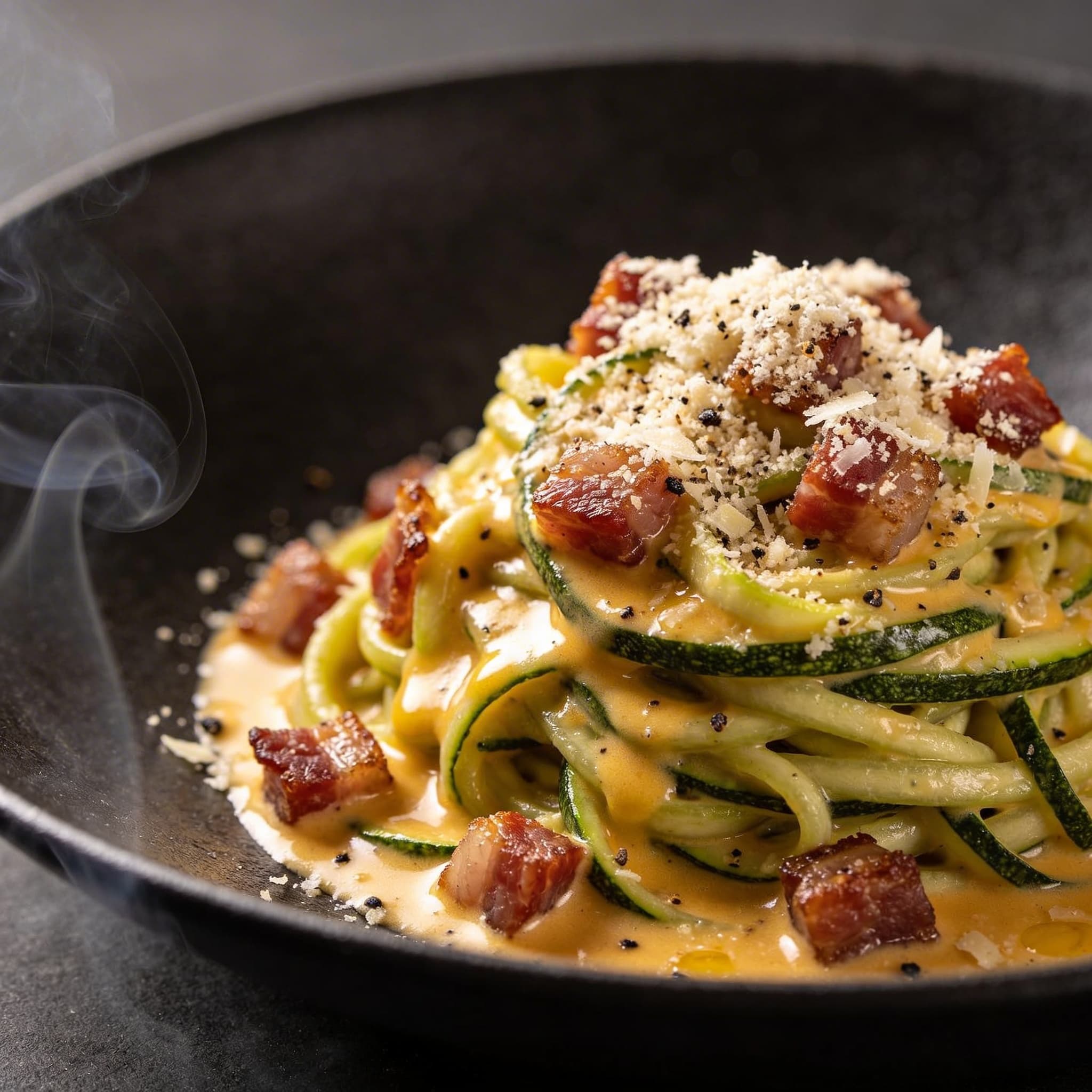 Smoky Pancetta & Zoodle Carbonara