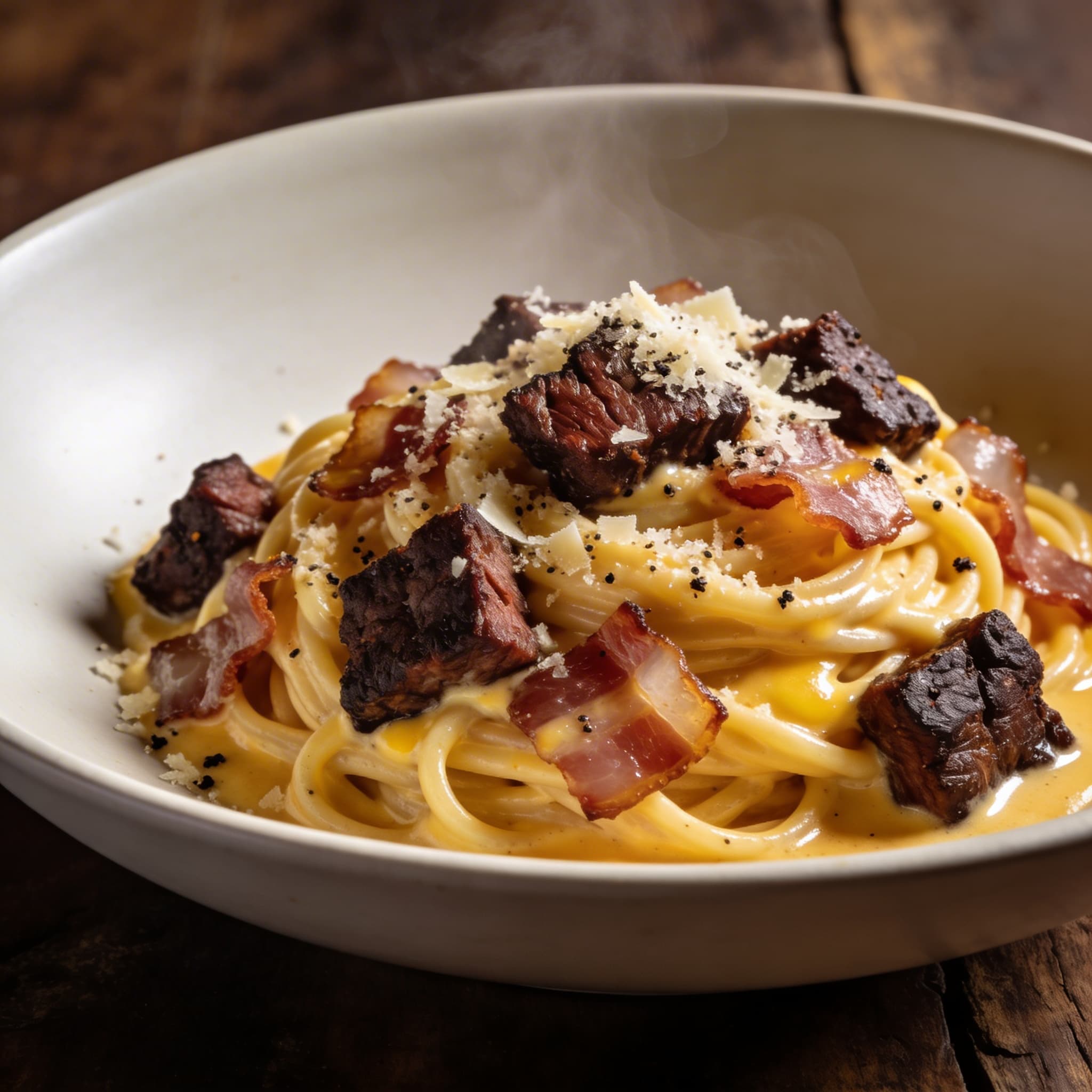Smoked Brisket Carbonara Breakfast