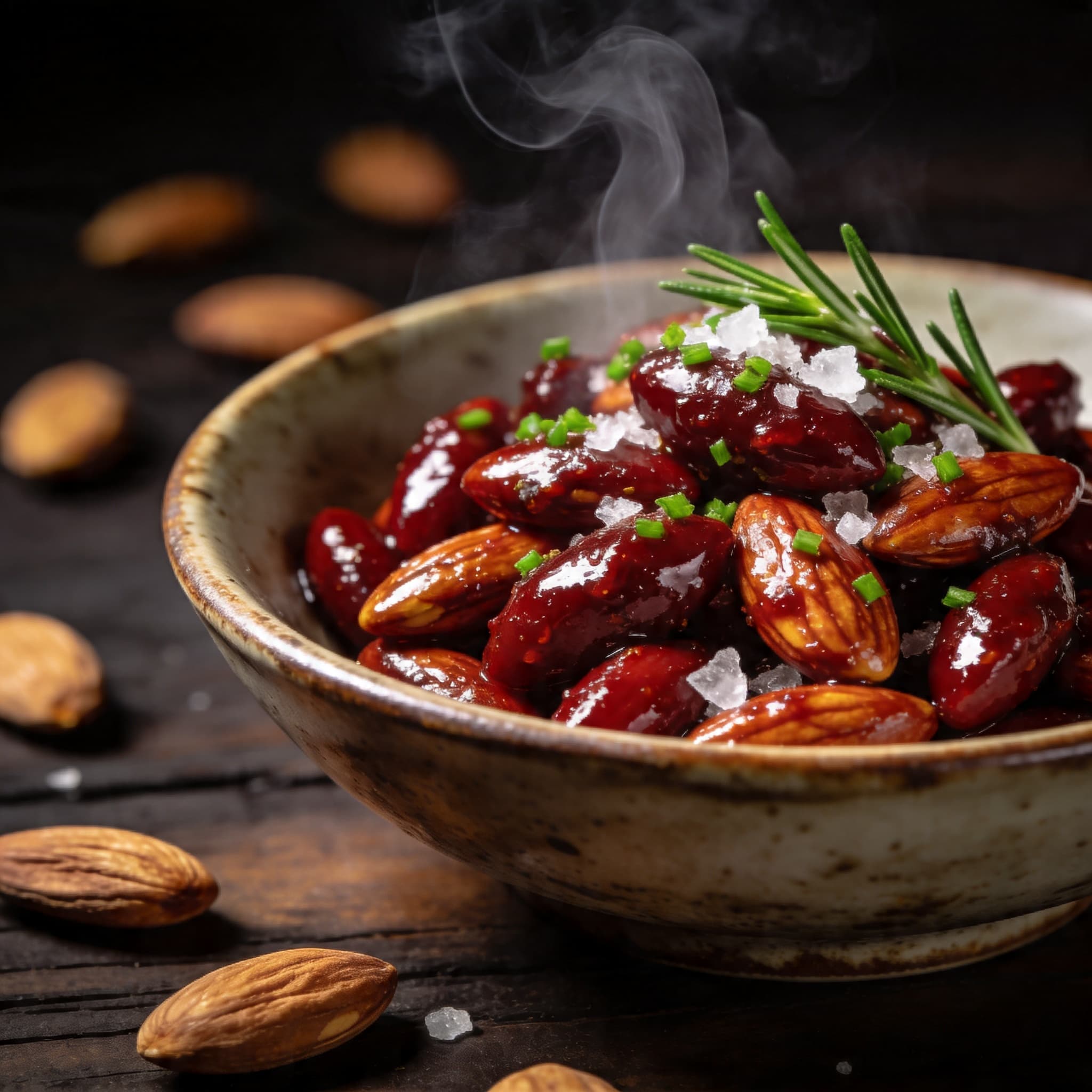 'Nduja-Glazed Cold-Smoked Almonds