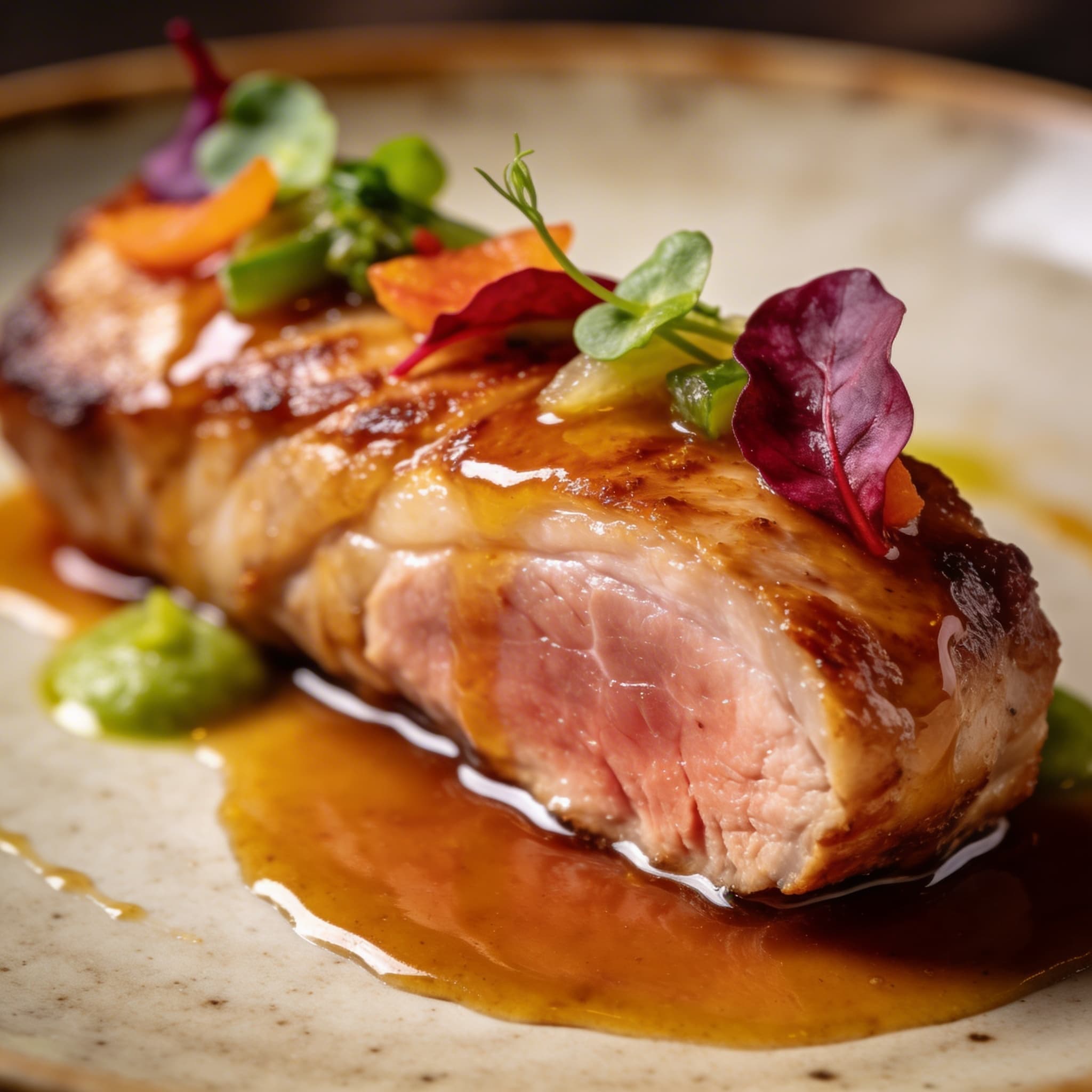 Cider-Brined Pork Tenderloin with Calvados Emulsion