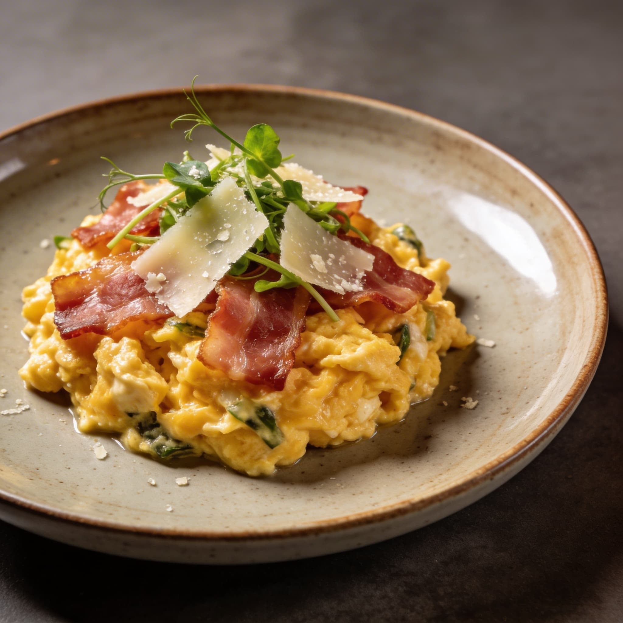 Smoked Pancetta & Pecorino Breakfast Scramble