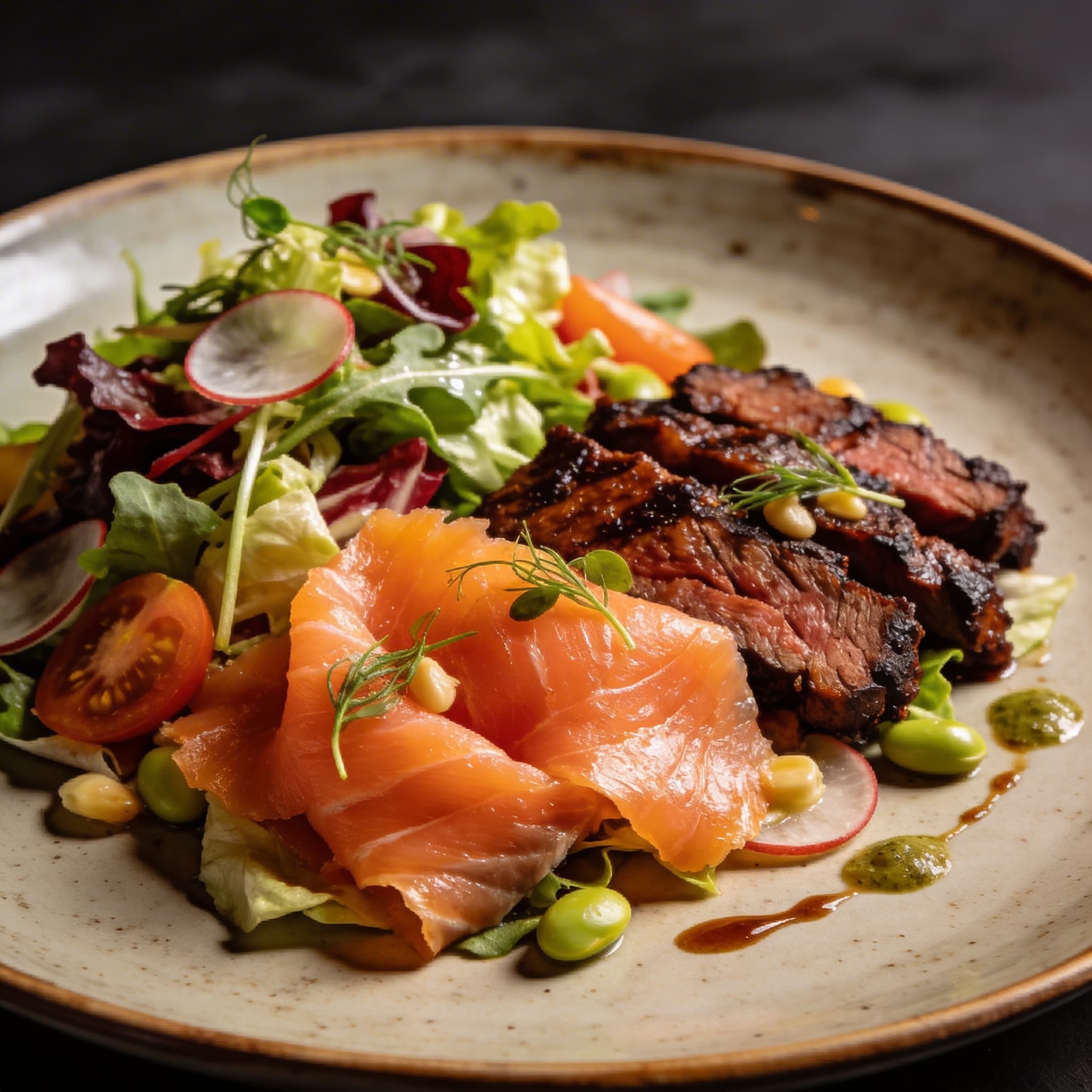 Smoked Salmon 'Brisket-Style' Lunch Salad