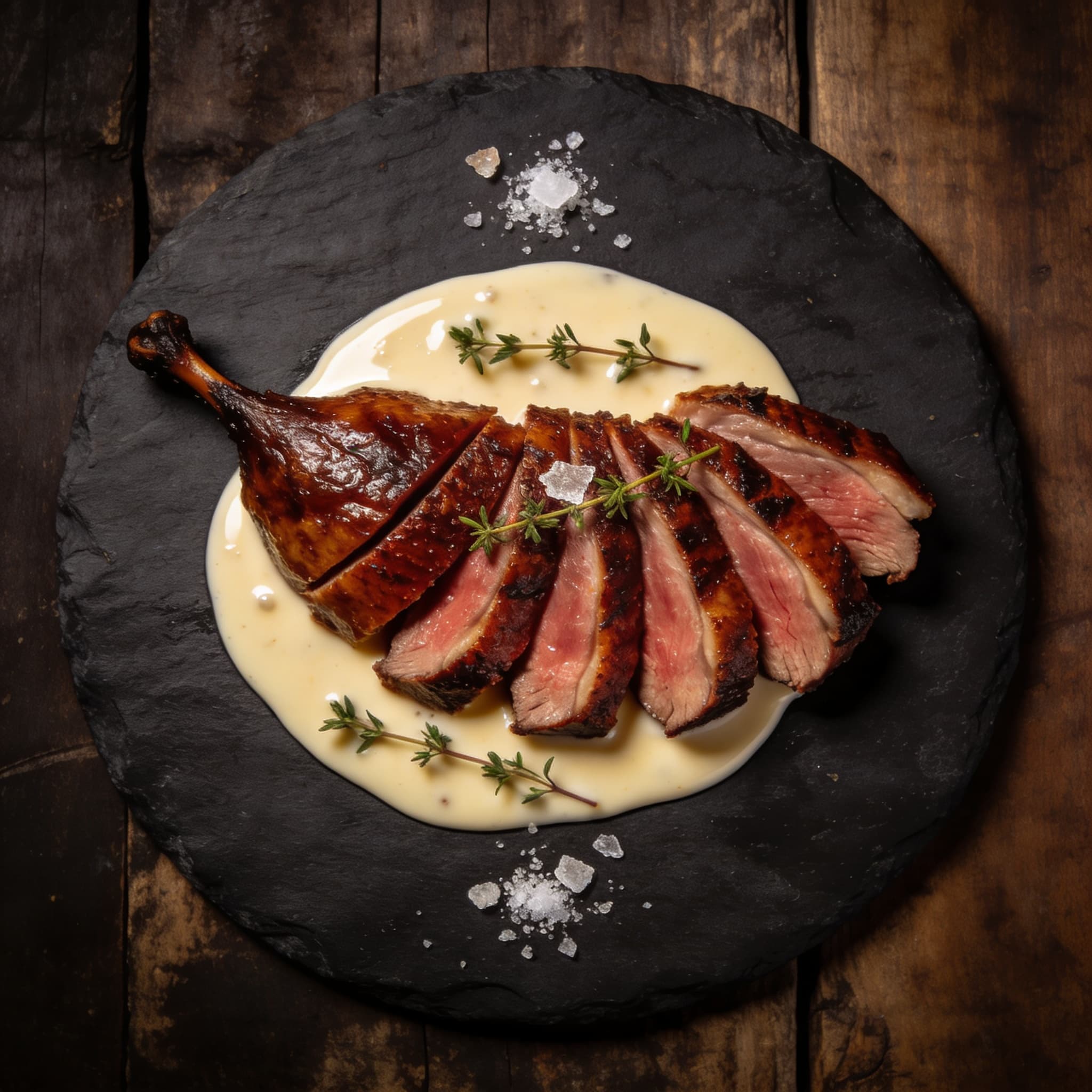 Crispy Duck Breast with Smoked Beurre Blanc