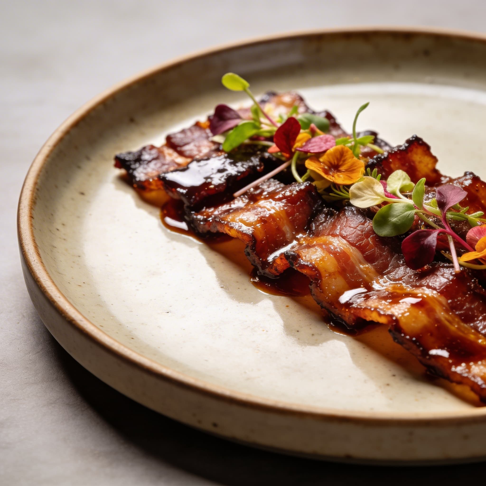 Maple-Bourbon Lacquered Bacon Bark