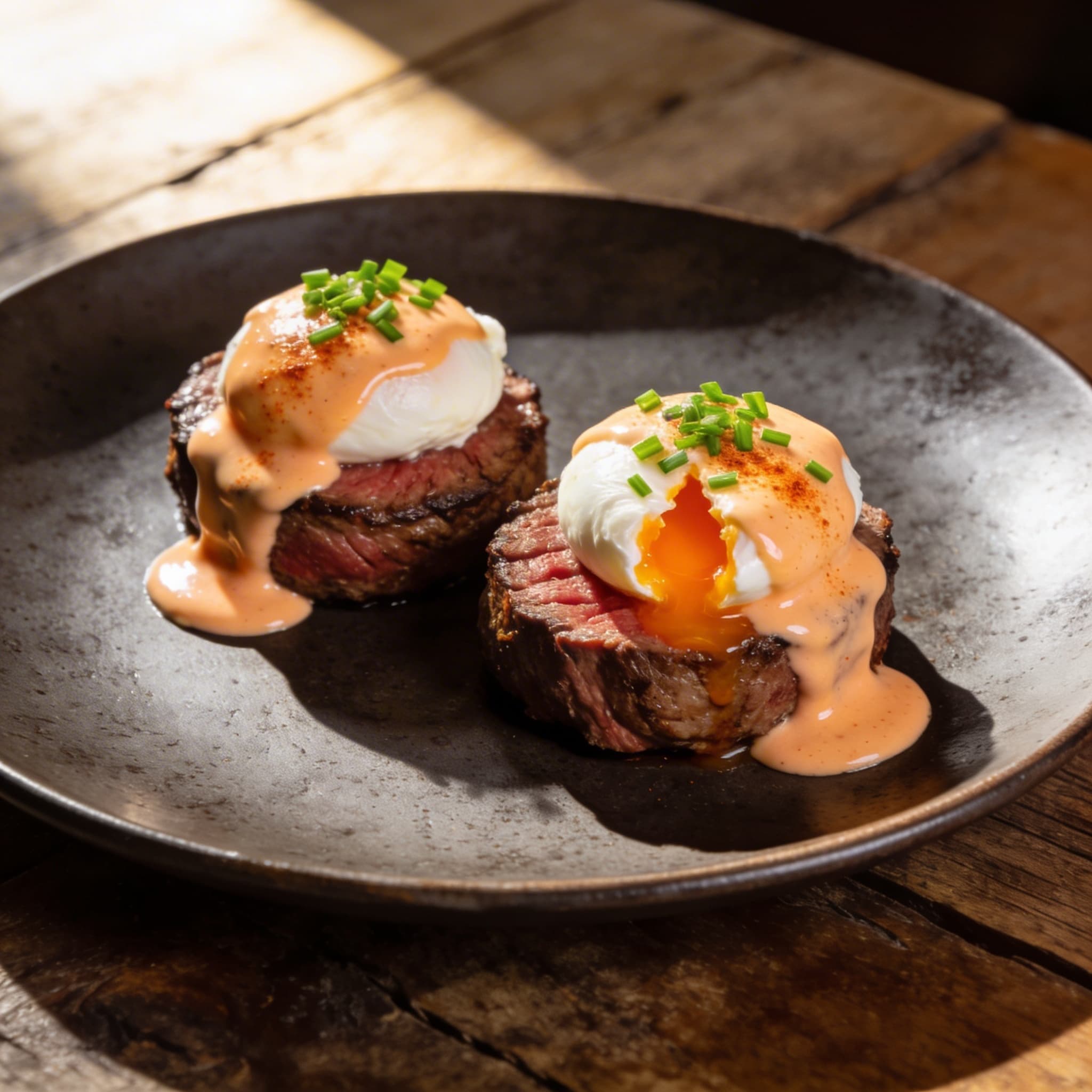 The Executive Benedict: Smoked Hollandaise & Tenderloin