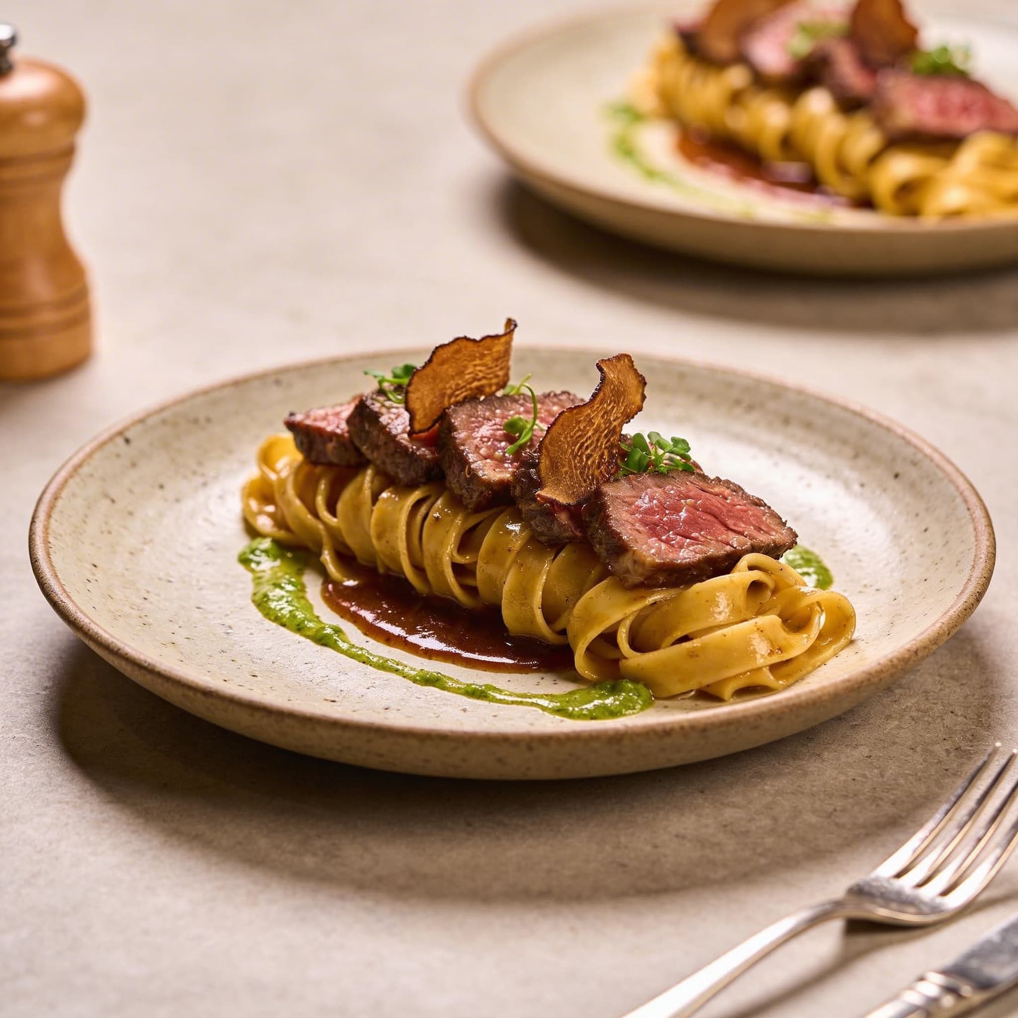 Smoked Wagyu & Oak-Infused Tagliatelle Lunch
