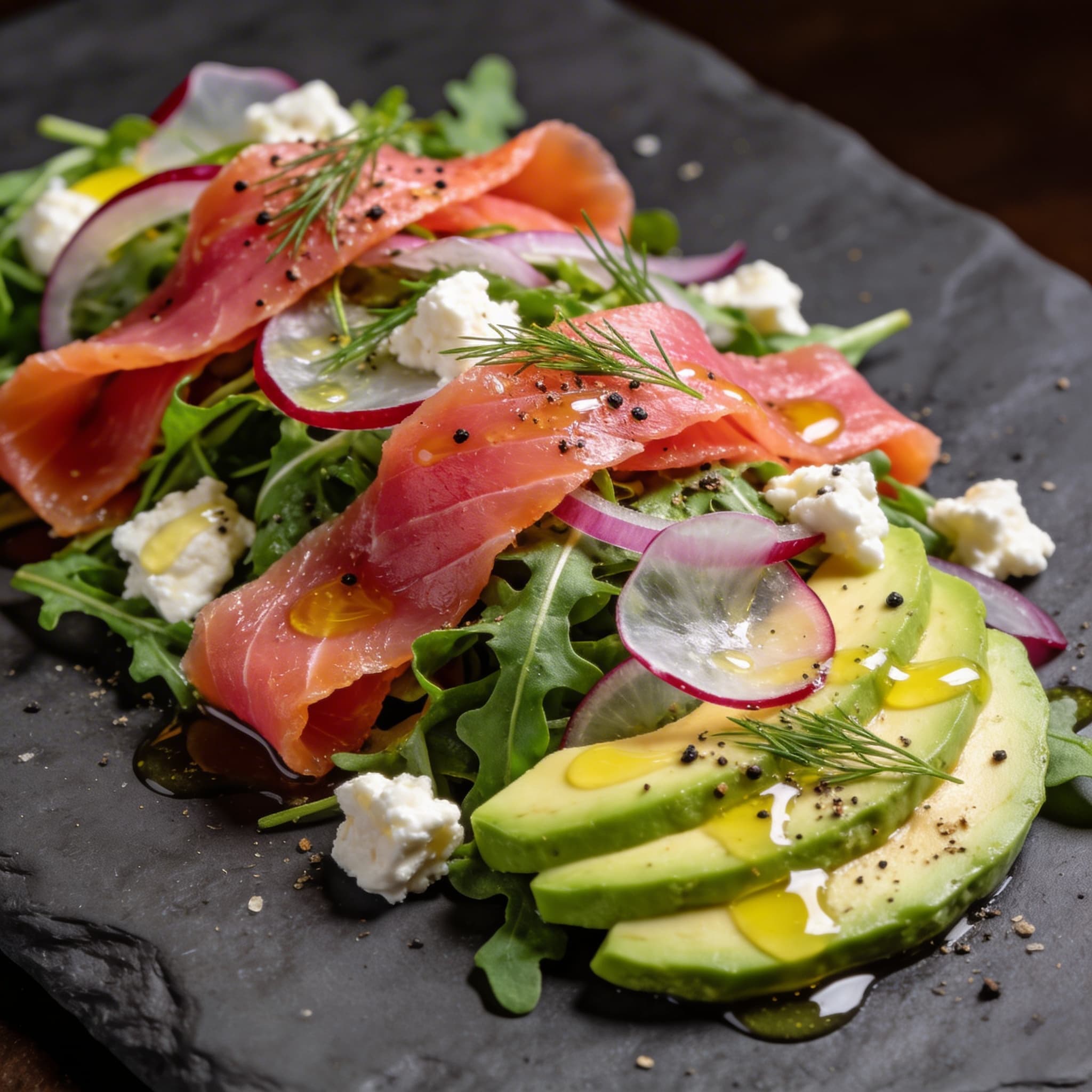 Smoked Salmon & Avocado 'Ember' Salad