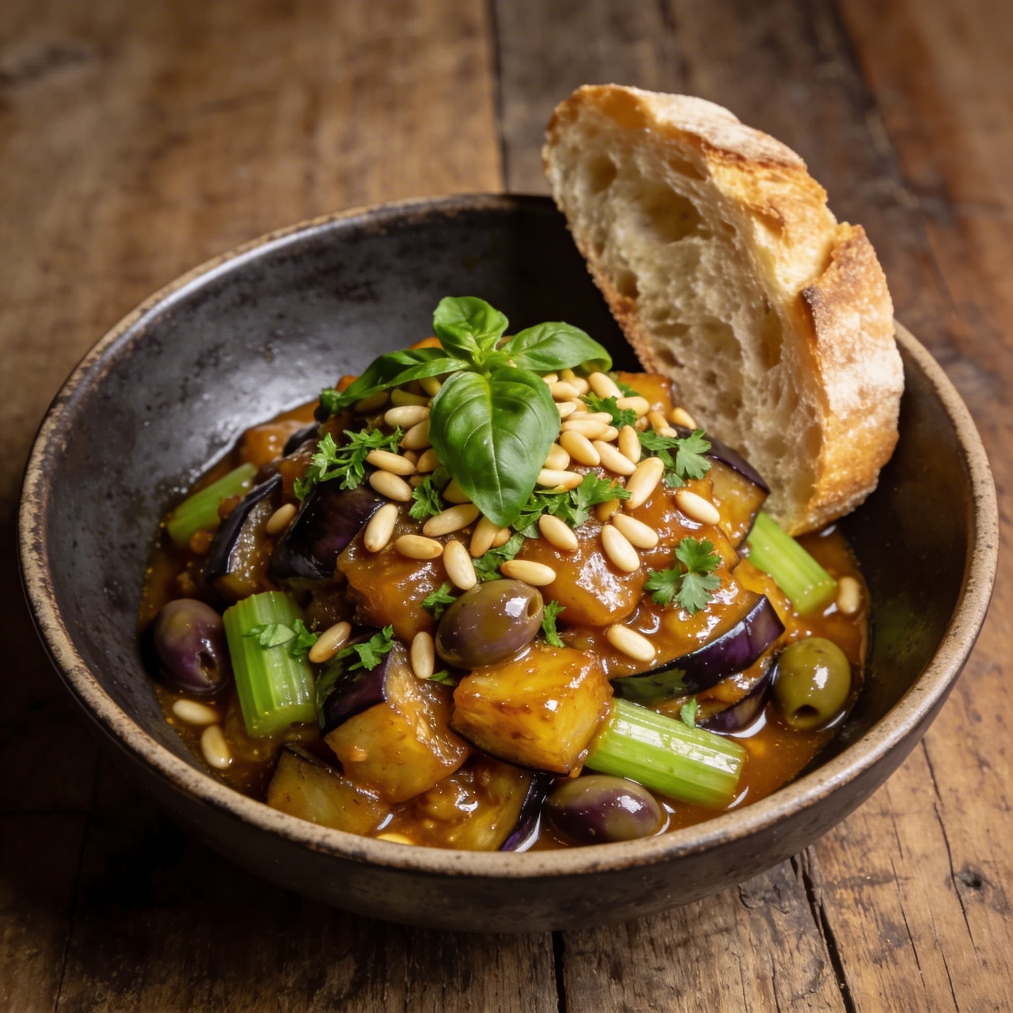 Glossy Sicilian Eggplant Caponata