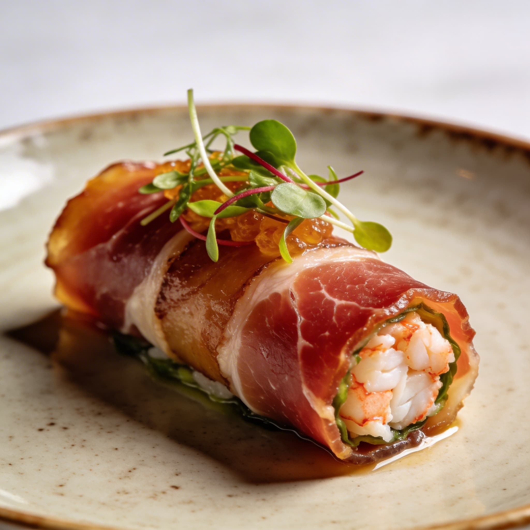 The Executive Smoked Guanciale & Crab Roll