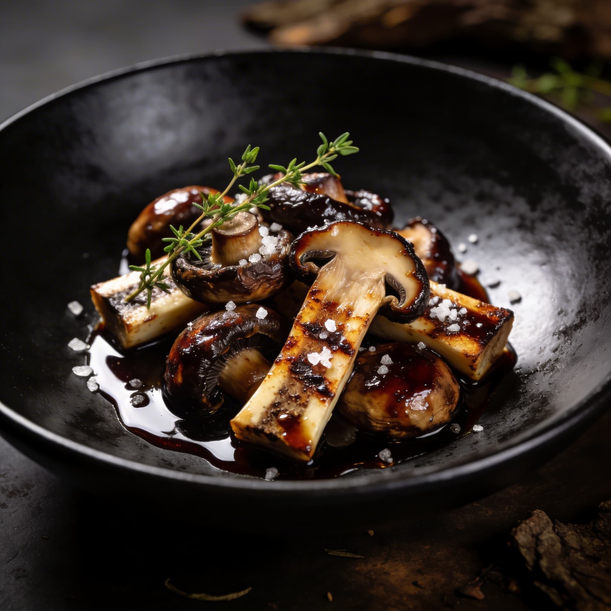 Bone Marrow & Balsamic Glazed Forest Mushrooms