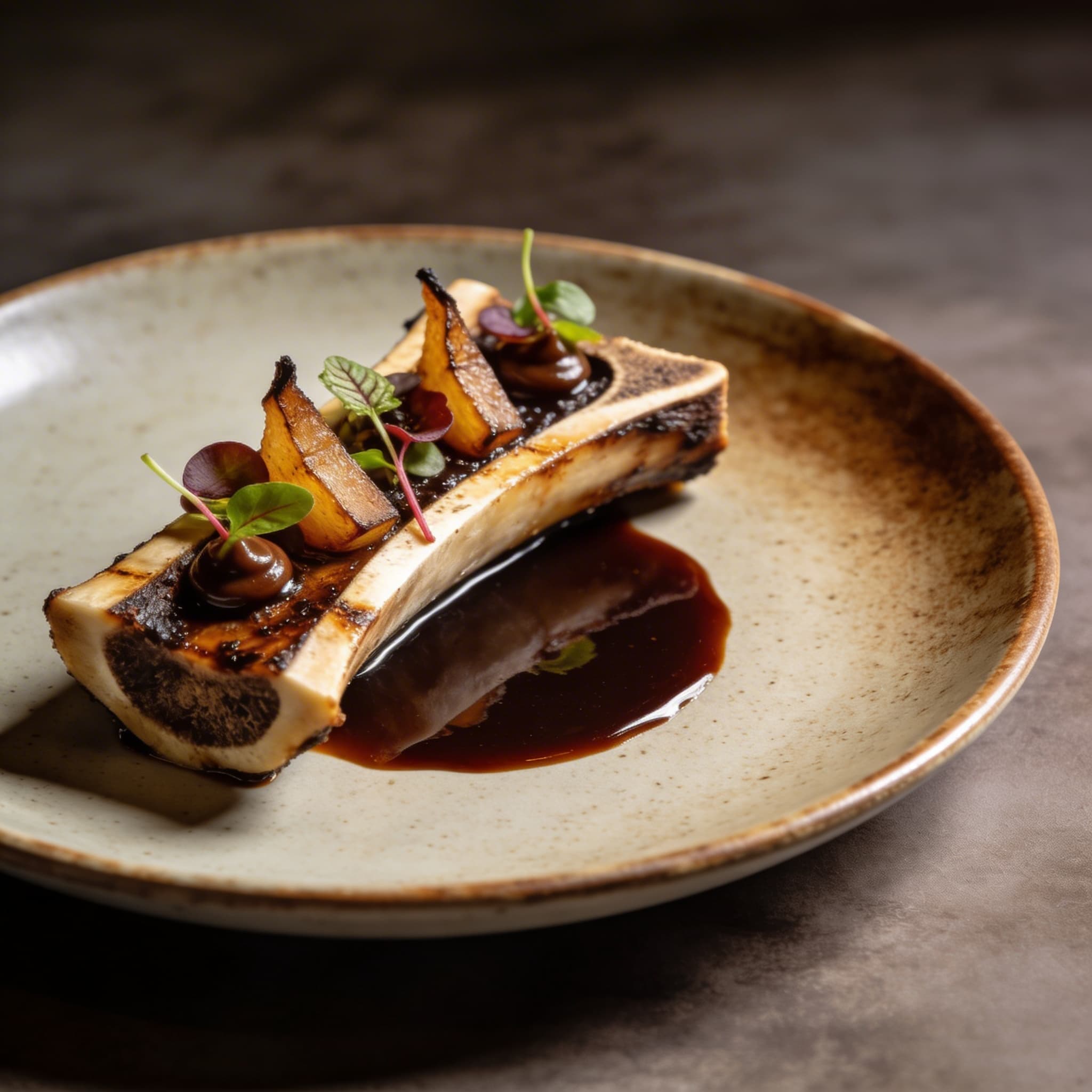 Oak-Smoked Marrow with Espresso Gastrique