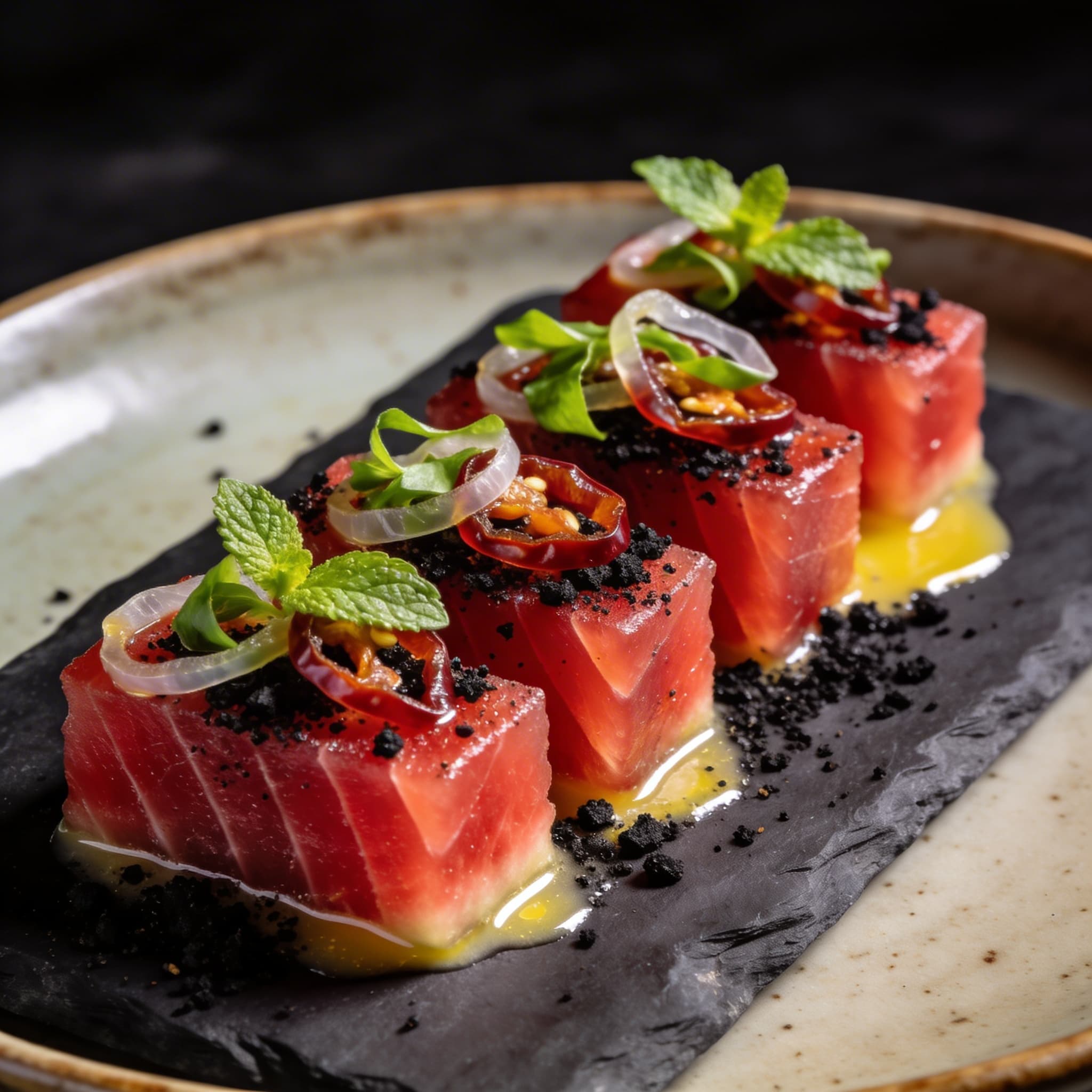 Smoked Watermelon Alchemy Sashimi