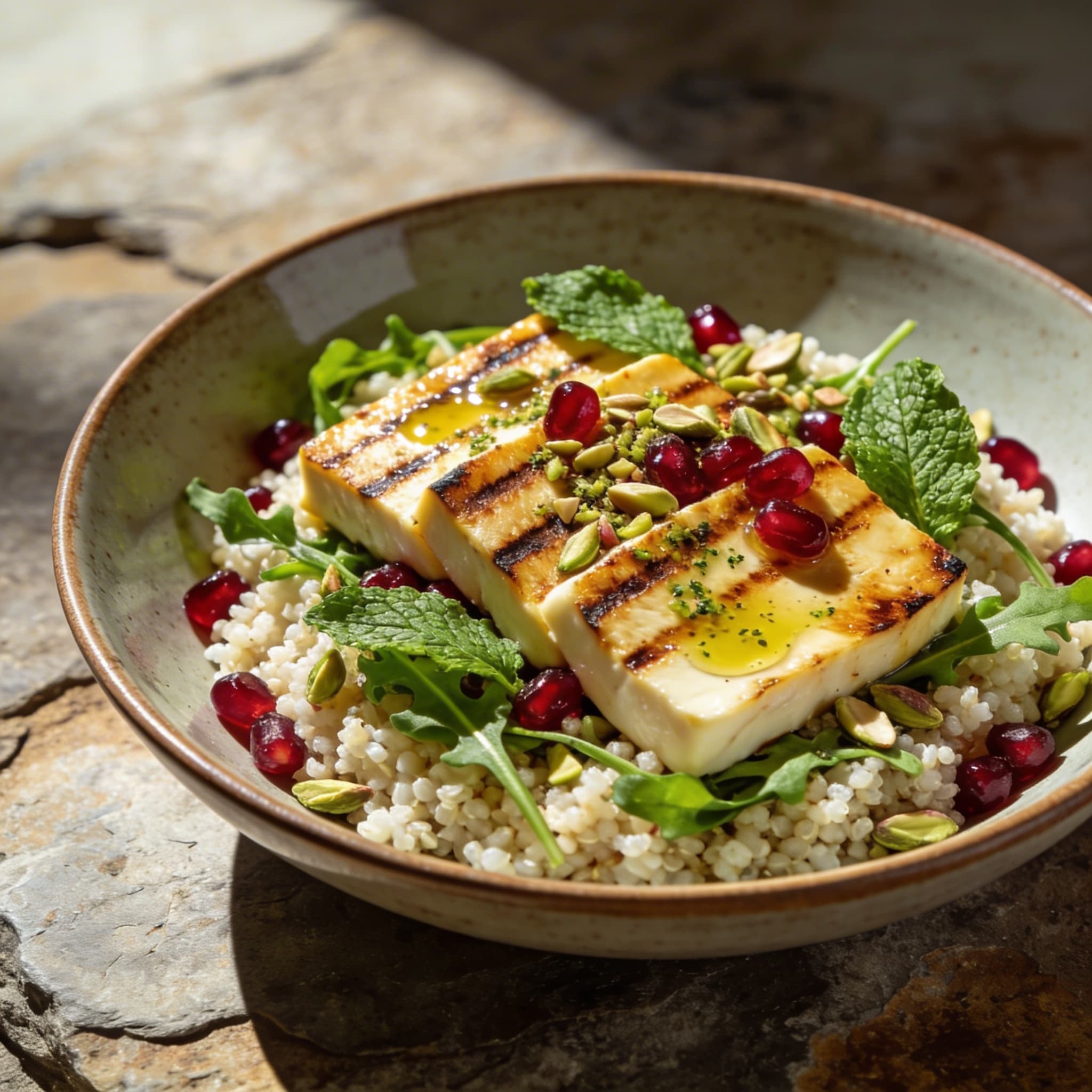 Seared Halloumi & Quinoa Frequency Bowl